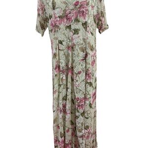 Vintage 90s Casual Corner lace floral maxi dress Sz 12‎